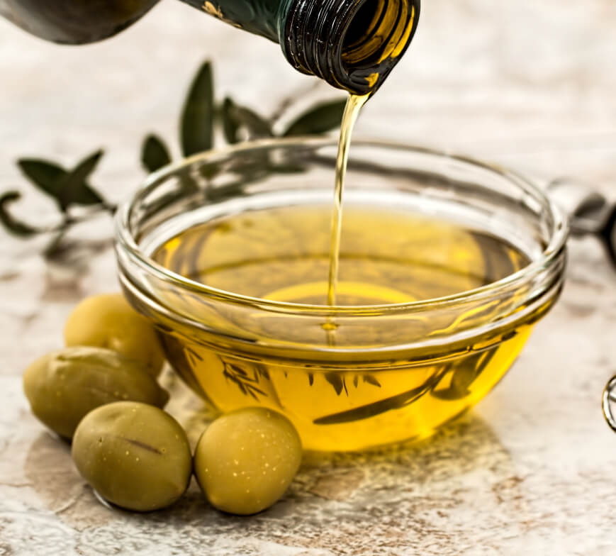 ejemplo de alimentación olivas y aceite